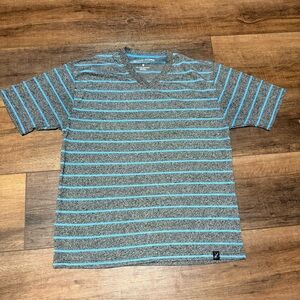 Men’s Medium Heather Gray and Blue Striped Shirt